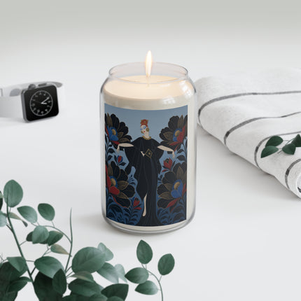 🖤🌺 The Lady Of The Gilded Midnight Flower Garden Scented Soy Candle – Art Deco Floral Elegance