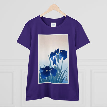 Irises by Ohara Koson Women's Midweight Cotton Tee