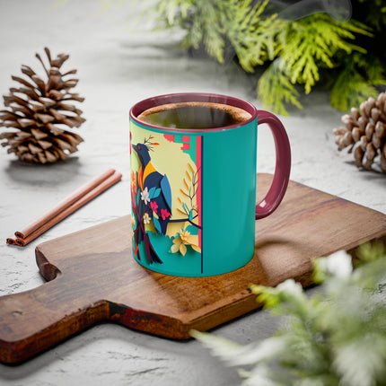 Curious Crow Colorful Mugs (11oz, 15oz)