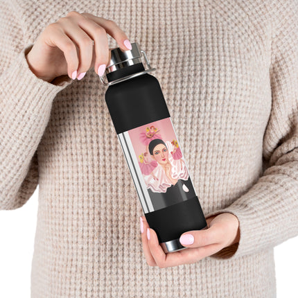 Pierrot & Fairies Dressed in Pink by Sofia Chiostri Copper Vacuum Insulated Bottle, 22oz