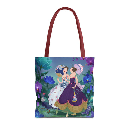 🌸☂️ The Ladies Of The Garden Promenade Tote Bag – Art Deco Floral Elegance
