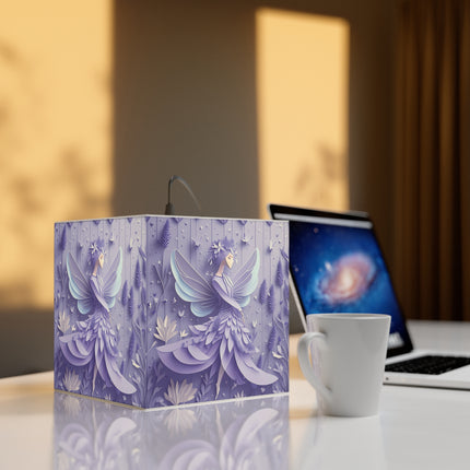 Lavender Fairy Light Cube Lamp