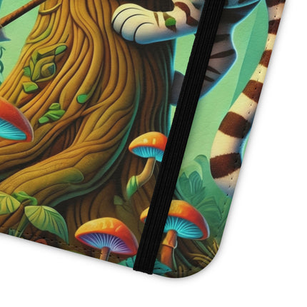 🐅🌿 Silent Stripes Flip Case – Stealth, Grace & Enchanted Forest