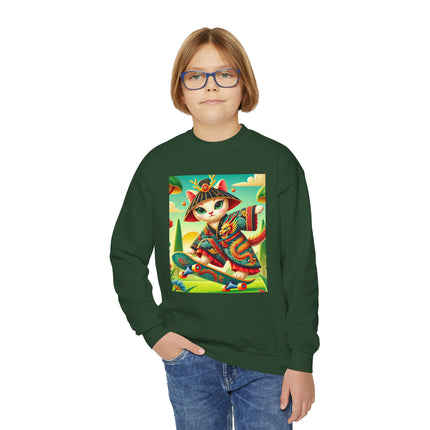 Dragon Dance on Wheels Youth Crewneck Sweatshirt – Energy, Style & Fearless Creativity