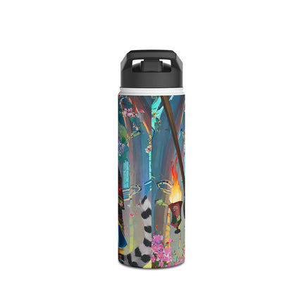Cyberpunk Leopard Stainless Steel Water Bottle