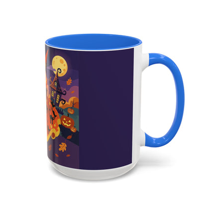 🐈‍⬛🎃 The Black Cat Witch Of Pumpkin Manor Colorful Mug – Whimsical Halloween Charm