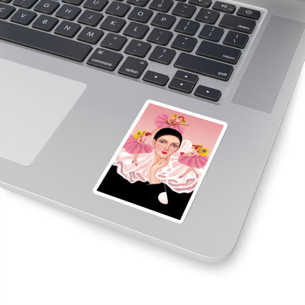 Pierrot & Fairies Dressed in Pink by Sofia Chiostri Kiss-Cut Stickers (4 Sizes)