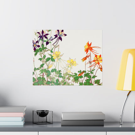 Aquilegia Flower by Tanigami Kônan Premium Matte horizontal posters
