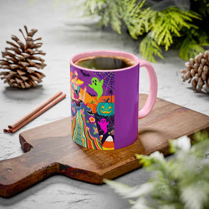 🌈👻 The Rainbow Ghost Masquerade Colorful Mug – Colorful Halloween Charm