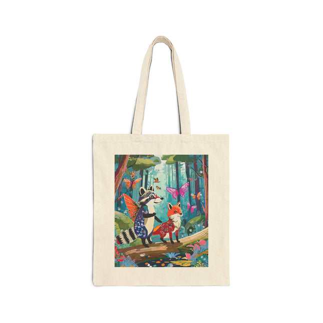 Whimsical Woodland Cotton Canvas Tote Bag