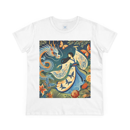 Fairy Waltz in the Butterfly Garden Cotton Tee