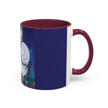 Moonlit Garden Waltz Colorful Mug (11oz, 15oz) – Rococo Romance, Garden Elegance & Enchanted Dance