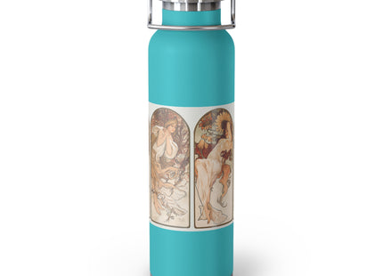 The Seasons by Alphonse Maria Mucha Copper Vacuum Insulated Bottle, 22oz