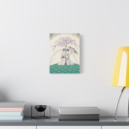 🌈☂️ Beneath The Rainbow Tree Placemat – Art Deco Spring Fantasy