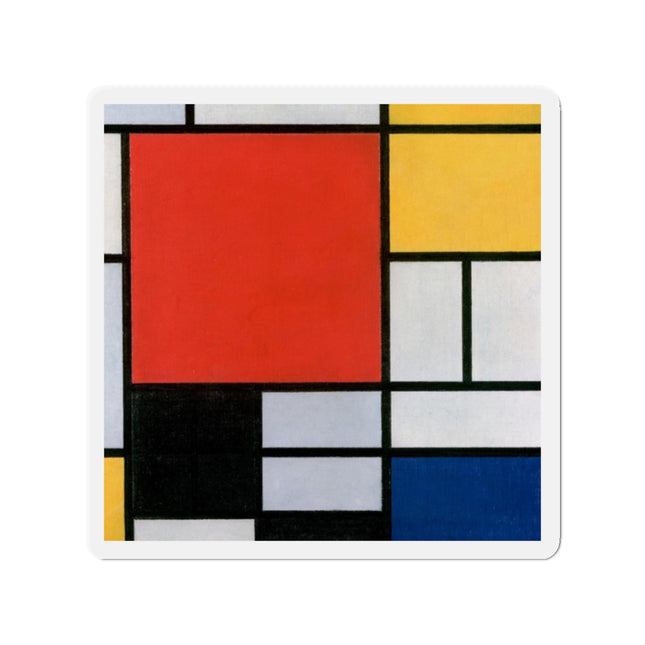 Composition with Red, Yellow, Blue, and Black by Piet Mondrian Die-Cut Magnets (5 Sizes)