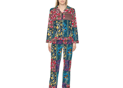 Floral Pattern by Emile-Alain Séguy Women's Satin Pajamas (AOP)