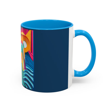 Surfing Zebra Colorful Mugs (11oz, 15oz)