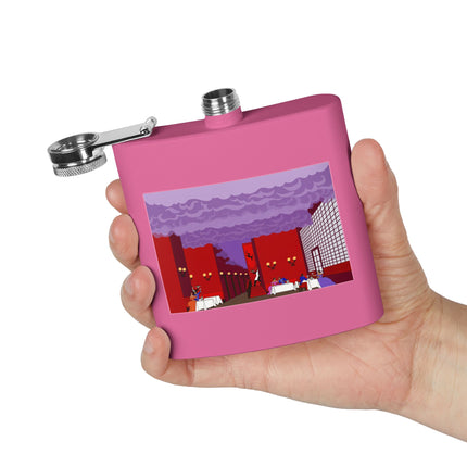 Midnight Toast Flask – Parisian Romance & Art Deco Charm