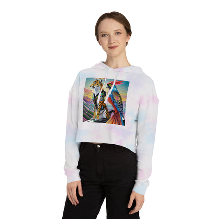 Cybernetic Duets Cropped Hooded Sweatshirt
