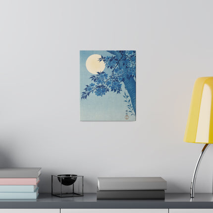 Blossoming Cherry on a Moonlit Night by Ohara Koson – Japanese Serenity
