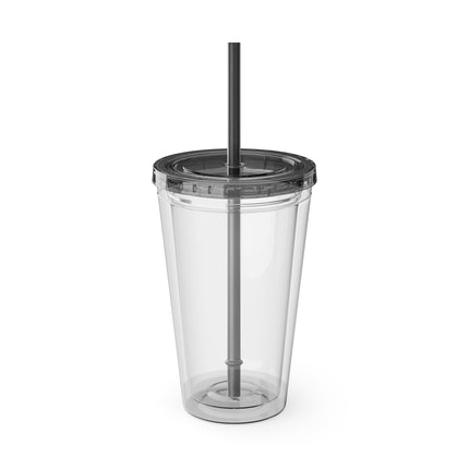 Melodic Kitten by the Koi Pond Sunsplash Tumbler with Straw, 16oz