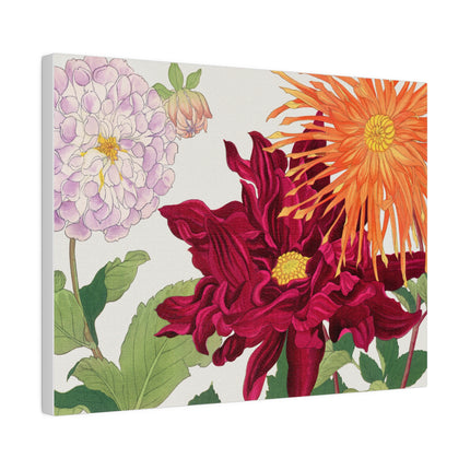 Radiant Dahlias by Tanigami Kônan – Japanese Botanical Splendor