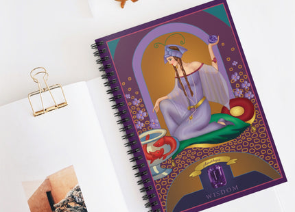 February & Amethyst (from the Gem Series) by Sofia Chiostri Spiral Notebook - Ruled Line