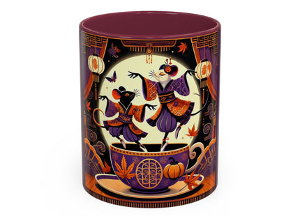Theatrical Halloween Mice on Teacup Colorful Mugs (11oz, 15oz)