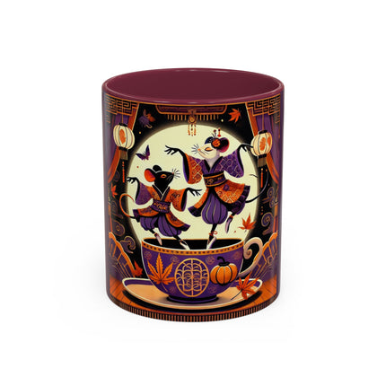 Theatrical Halloween Mice on Teacup Colorful Mugs (11oz, 15oz)
