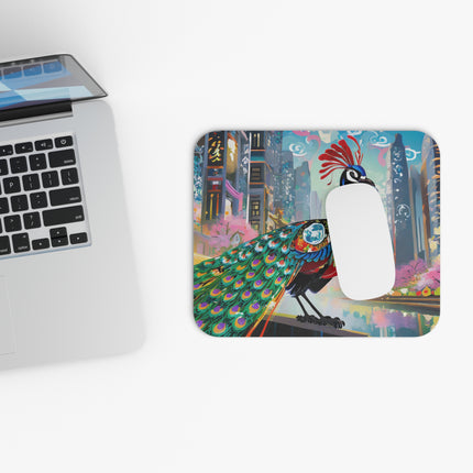 Techno Plumes Mouse Pad, Rectangle