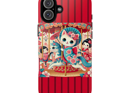 Geisha Kitten's Enchanted Carousel Phone Cases