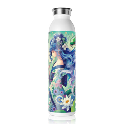 Fairy of the Koi Pond Slim Water Bottle