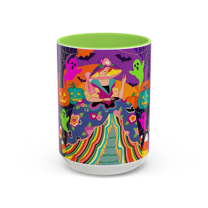 🌈👻 The Rainbow Ghost Masquerade Colorful Mug – Colorful Halloween Charm