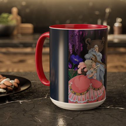 The Moonlit Garden Serenade Colorful Mugs – Art Deco Musical Elegance