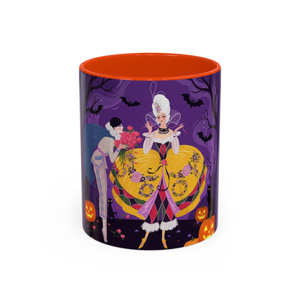 🎭🌹 The Harlequin Rose Masquerade Colorful Mug – Theatrical Halloween Romance