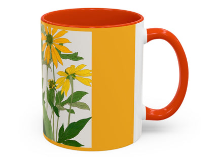 Clerodendrum & Rudbeckia Flower by Tanigami Kônan Colorful Mugs (11oz, 15oz)