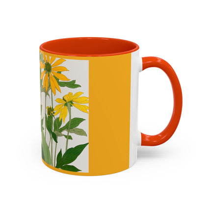 Clerodendrum & Rudbeckia Flower by Tanigami Kônan Colorful Mugs (11oz, 15oz)