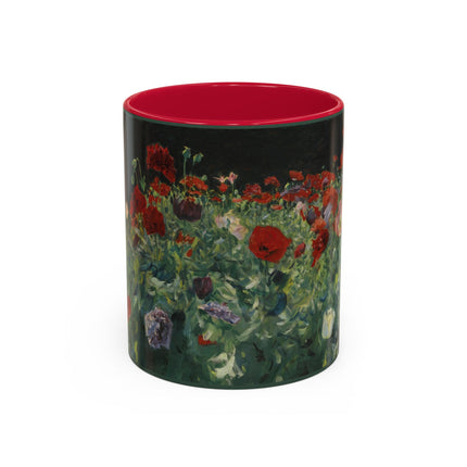 A Study of Poppies for Carnation, Lily, Lily, Rose by John Singer Sargent Colorful Mugs (11oz, 15oz)