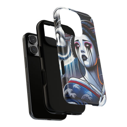 Geisha’s Black Ink Tears Phone Cases
