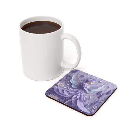 Lavender Fairy Cork Back Coaster