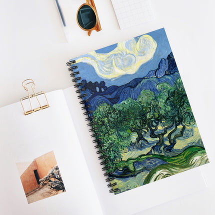 Olive Trees by Vincent Van Gogh Spiral Notebook - Ruled Line