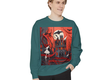 Halloween Night Scene Unisex Garment-Dyed Sweatshirt