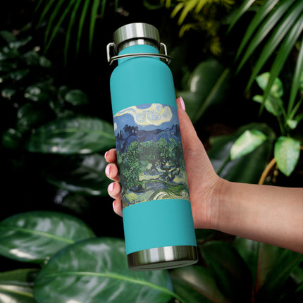 Olive Trees by Vincent Van Gogh Copper Vacuum Insulated Bottle, 22oz