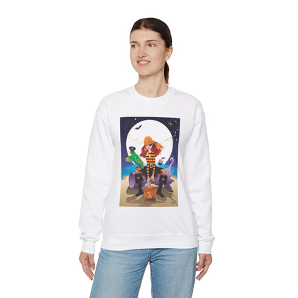 Moonlit Pirate Halloween Unisex Heavy Blend™ Crewneck Sweatshirt