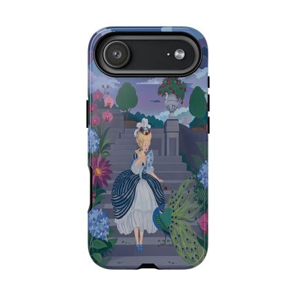 🦚🌸 The Peacock Garden Terrace Phone Case – Art Deco Floral Elegance