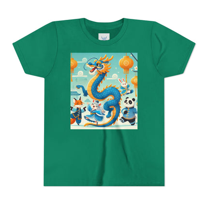 Blue & Gold Dragon Festival Parade Youth Short Sleeve Tee