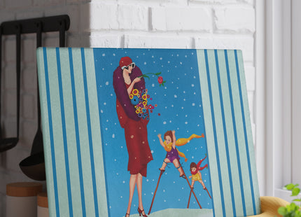 Snowfall & Couture Glass Cutting Board