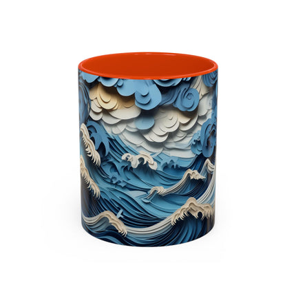 Dramatic Ocean with Crashing Waves Colorful Mugs (11oz, 15oz)