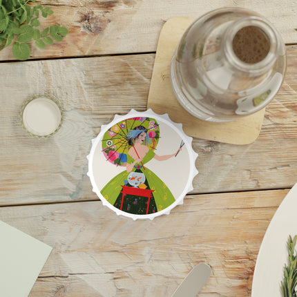 Lady with the Golden Fish Bottle Opener – Whimsical Fashion & Playful Fantasy