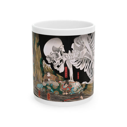 Mitsukuni Defying the Skeleton Spectre by Utagawa Kuniyoshi Ceramic Mug (11oz, 15oz)